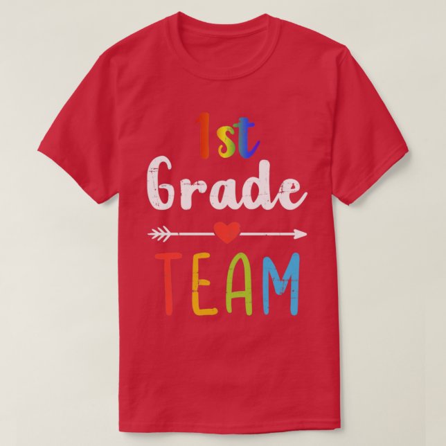 Team der ersten Klasse zurück zu Schüler Lehre T-Shirt (Design vorne)