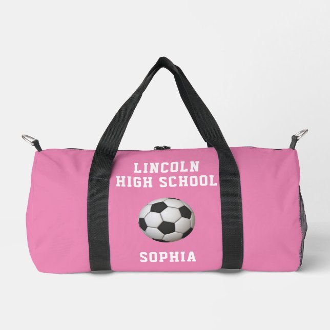 Team der Fußball-Girls-Schule Name Duffle Bag (Vorderseite)