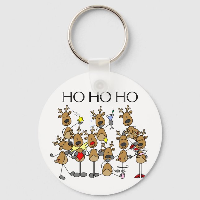 Team der Reindeer-Tshirts und Geschenke Schlüsselanhänger (Vorderseite)
