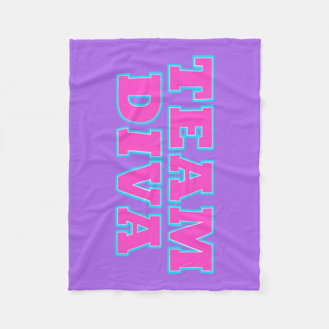 Team Diva Fleece Blankets (Vorderseite)