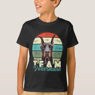 Team Dobermann Hunde Outfit Retro Vintage Doberman T-Shirt