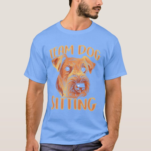 Team Dog Sitting Job Hunde Sitter Kleine Mädchen M T-Shirt (Vorderseite)