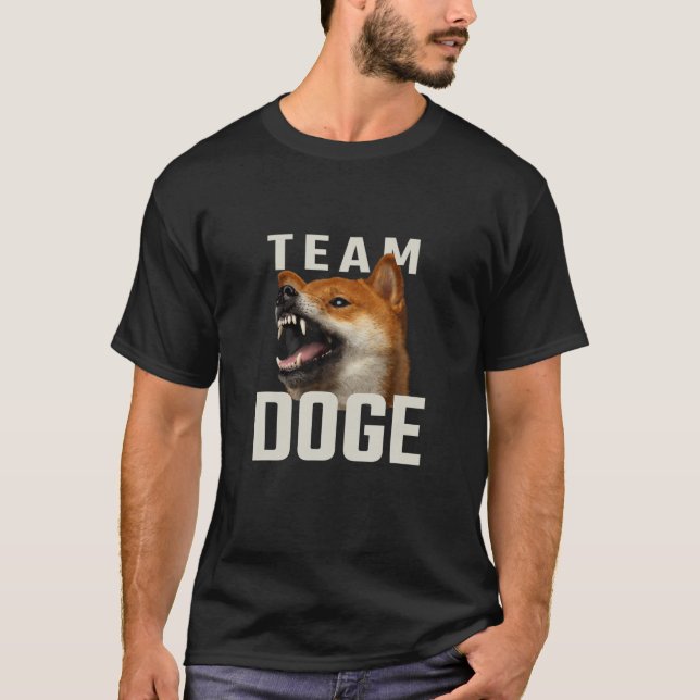 Team Dogecoin - Angry Shiba Meme für Doge-Münze In T-Shirt (Vorderseite)