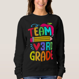 Team Dritte 3. Klasse Bleistift Zurück zur Schule Sweatshirt