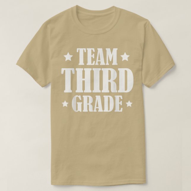 Team Dritte Klasse zurück zur Schule 3. Klasse Pla T-Shirt (Design vorne)