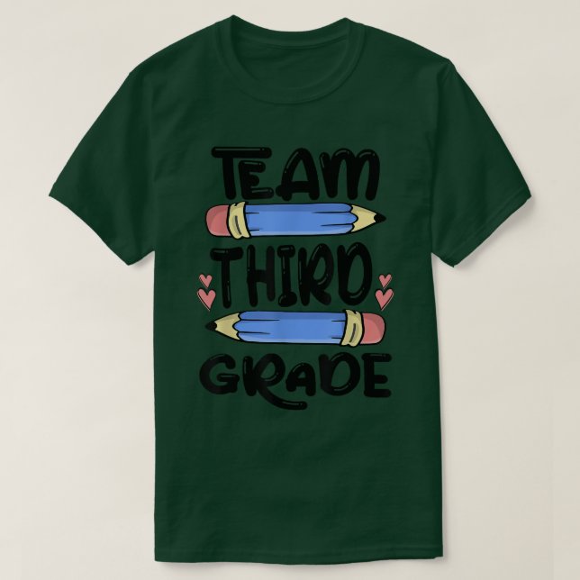 Team Dritter Grad Funny 3. Zurück zur Schule Lehre T-Shirt (Design vorne)