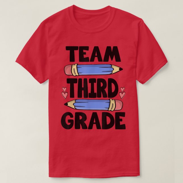 Team Dritter Grad Funny 3. Zurück zur Schule Lehre T-Shirt (Design vorne)