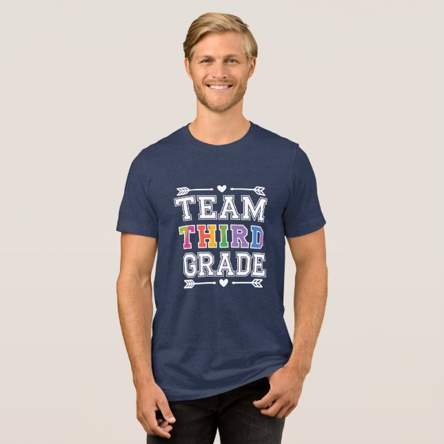 Team Dritter Grad Tri-Blend Shirt (Vorderseite voll)