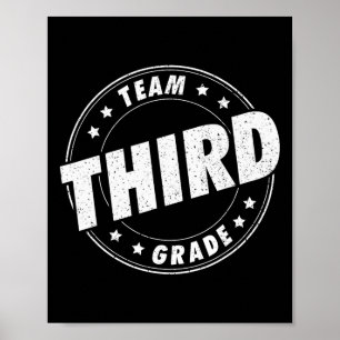 Team Drittklasslehrer Schüler Zurück zur Schule 3r Poster