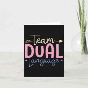 Team Dual Language Funny School Karte