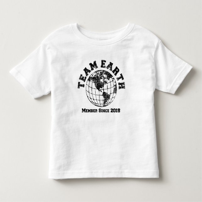 Team Earth : Mitglied Seit 2018 Kids T-Shirt (Vorderseite)