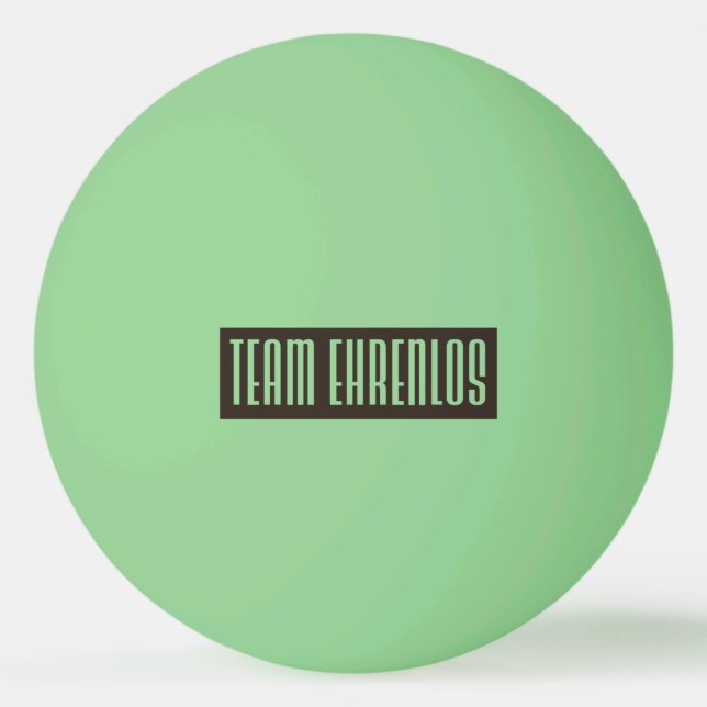 Team Ehrenlos Glow in the Dark Tischtennisball (Rückseite)