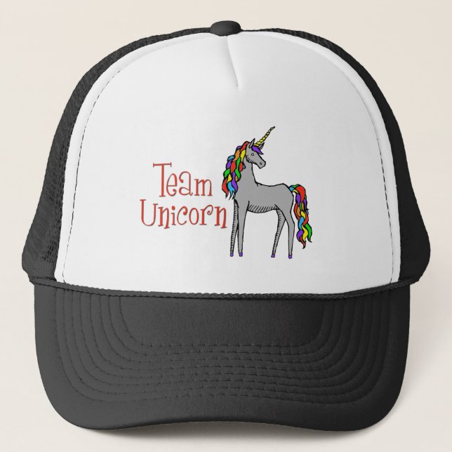 Team-Einhorn-Regenbogen Truckerkappe (Vorderseite)