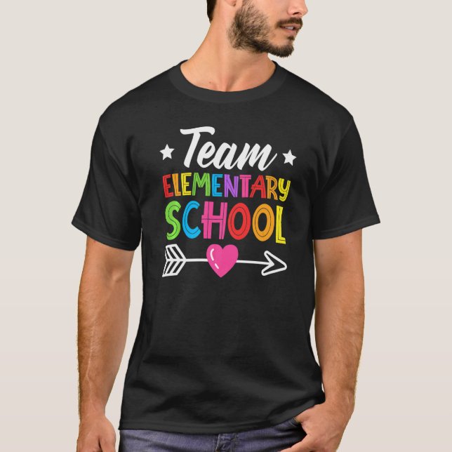 Team Elementary School Teacher Student Kid Back To T-Shirt (Vorderseite)