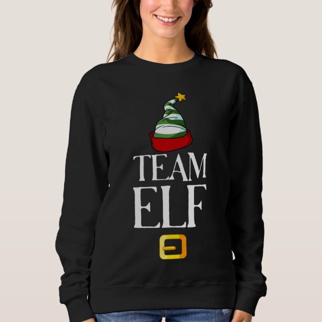 Team Elf Weihnachten Familie Weihnachtskostüme Mat Sweatshirt (Vorderseite)