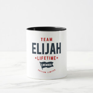 Team Elijah Lifetime Mitglied Funny Name Elijah Tasse