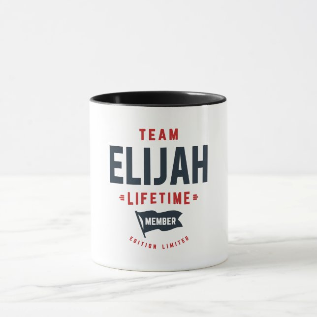 Team Elijah Lifetime Mitglied Funny Name Elijah Tasse (Zentrum)