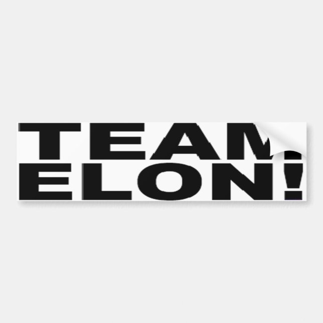 TEAM ELON! AUTOAUFKLEBER (Vorne)