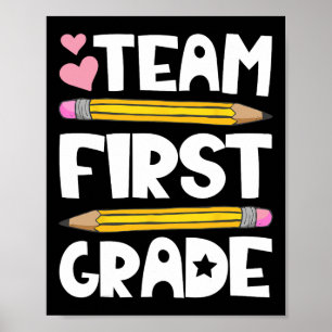 Team Erste Klasse Spaß 1. Byck Zur Schule Lehrer S Poster