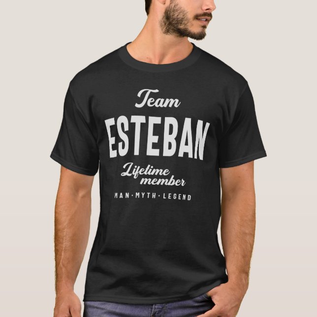 Team Esteban Personalisierter Name Esteban T-Shirt (Vorderseite)