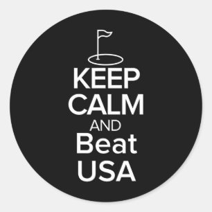 Team Europa Bleibt Ruhig Und Schlägt Usa Golf Cup  Runder Aufkleber