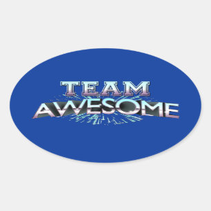 Team fantastisch ovaler aufkleber