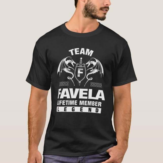 Team Favela Lifetime-Mitglied T-Shirt (Vorderseite)