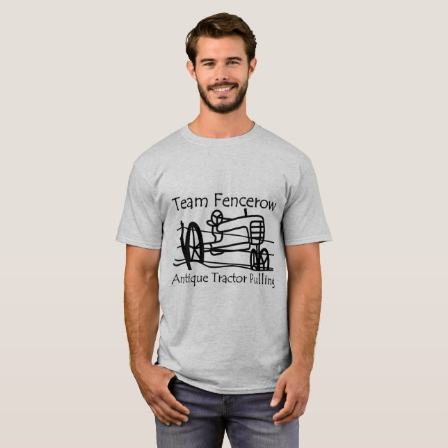 Team Fencerow antikes Traktor-Ziehen T-Shirt (Vorne ganz)