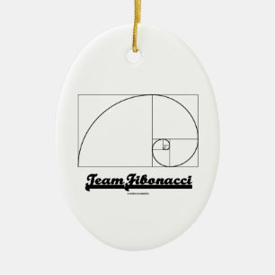 Team Fibonacci (Fibonacci-Spirale) Keramik Ornament