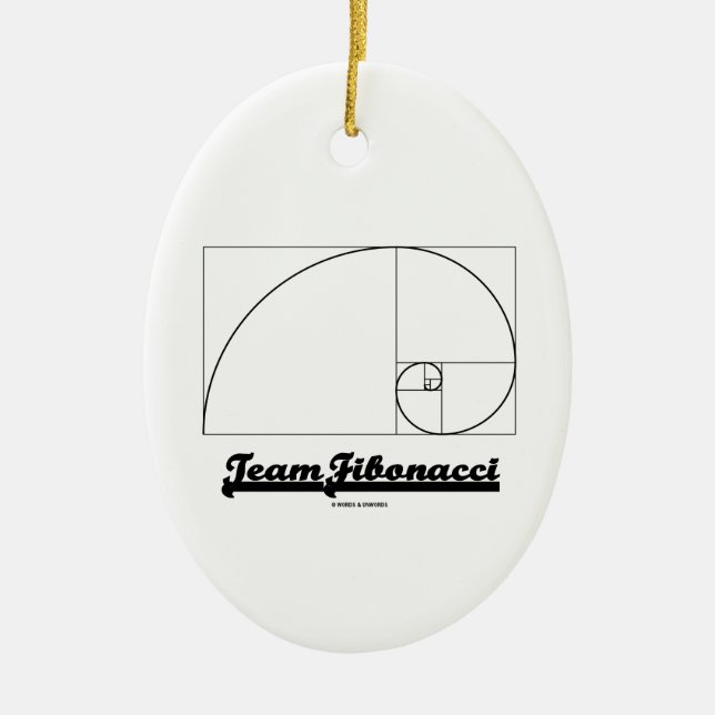 Team Fibonacci (Fibonacci-Spirale) Keramik Ornament (Vorne)