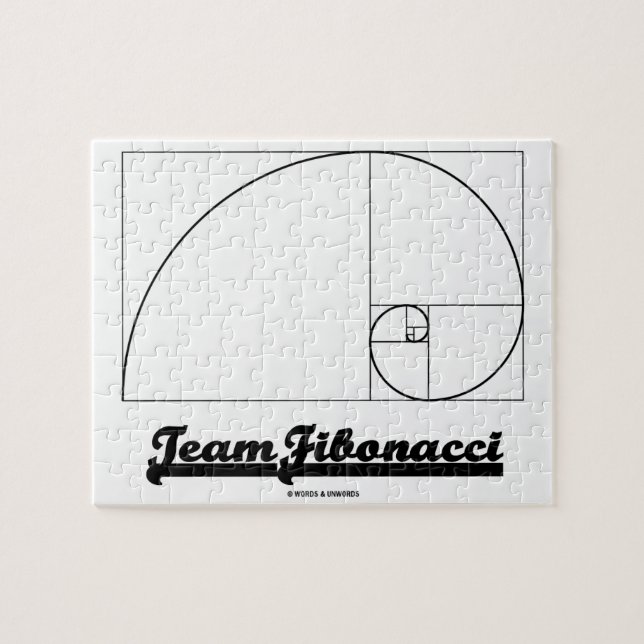 Team Fibonacci (Fibonacci-Spirale) Puzzle (Horizontal)