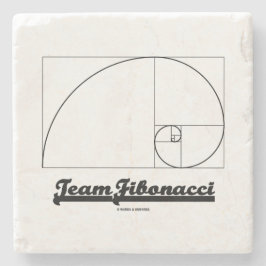 Team Fibonacci (Fibonacci-Spirale) Steinuntersetzer