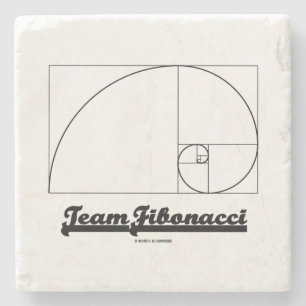 Team Fibonacci (Fibonacci-Spirale) Steinuntersetzer
