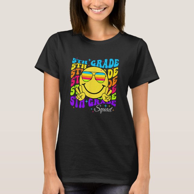 Team Fifth 5th Grade Squad Teacher Boys Girls Back T-Shirt (Vorderseite)