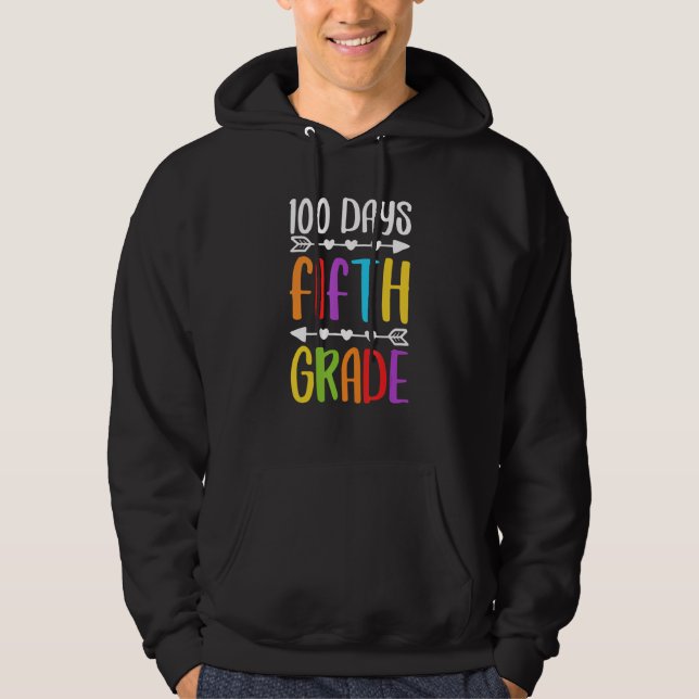 Team Fifth Grade 5th Grade 100 Days Of School Back Hoodie (Vorderseite)