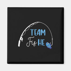 Team Fish Er T-Shirt Angelparty zur Geschlechtsent Magnet