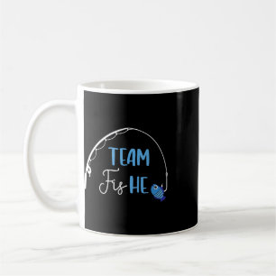 Team Fish He-Shirt Angel-Fisch-Geschlechterenthüll Kaffeetasse