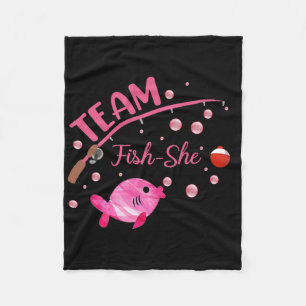 Team Fish She-Shirt Angel-Fisch-Fang-Geschlechtere Fleecedecke