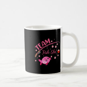 Team Fish She-Shirt Angelparty zur Geschlechtsenth Kaffeetasse