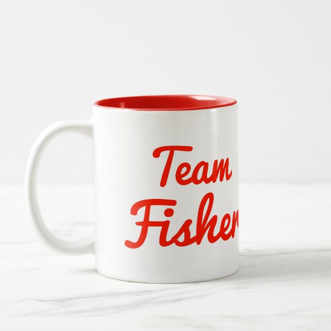 Team Fisher Zweifarbige Tasse (Links)