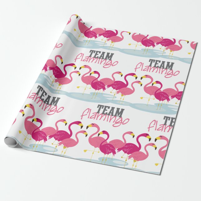 Team Flamingo Geschenkpapier (Ungerollt)