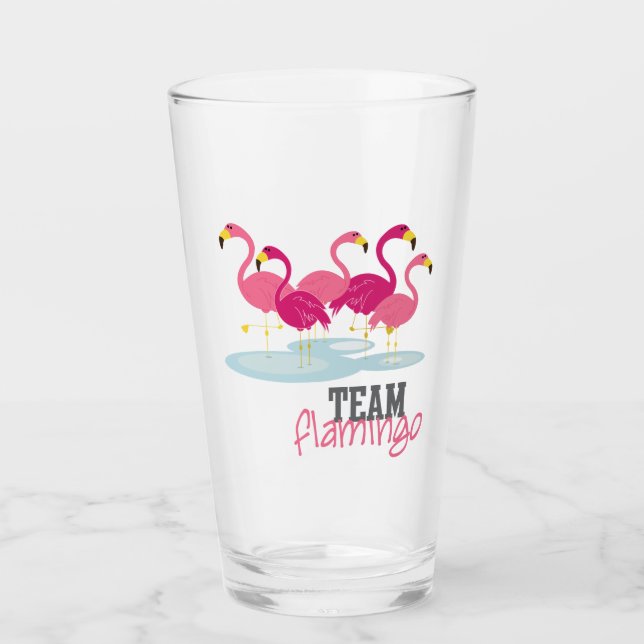 Team Flamingo Glas (Vorderseite)