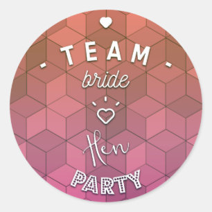 Team Flansch - Hen Party Runder Aufkleber