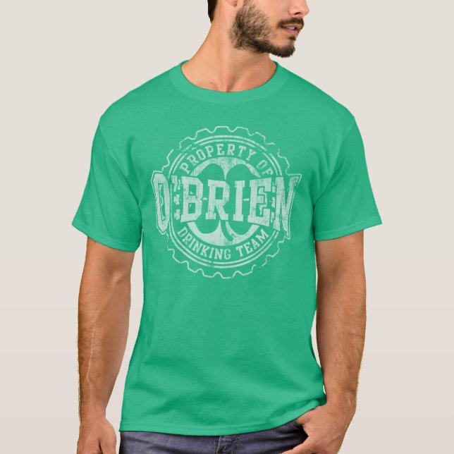 Team-Flaschenkapsel O'Briens trinkende T-Shirt (Vorderseite)