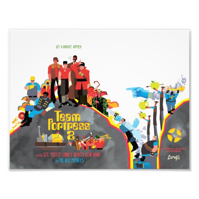 Team Fortress Sargeant Pootis Art Print Fotodruck (Vorne)