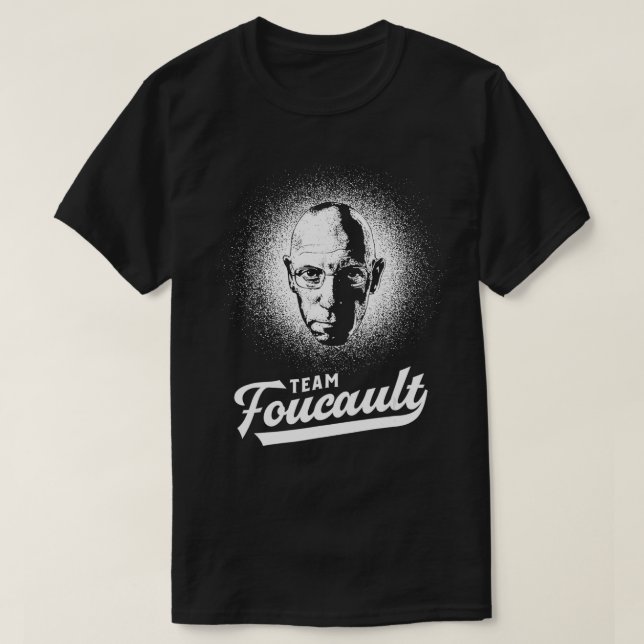 Team Foucault Philosophie Retro Portrait T-Shirt (Design vorne)