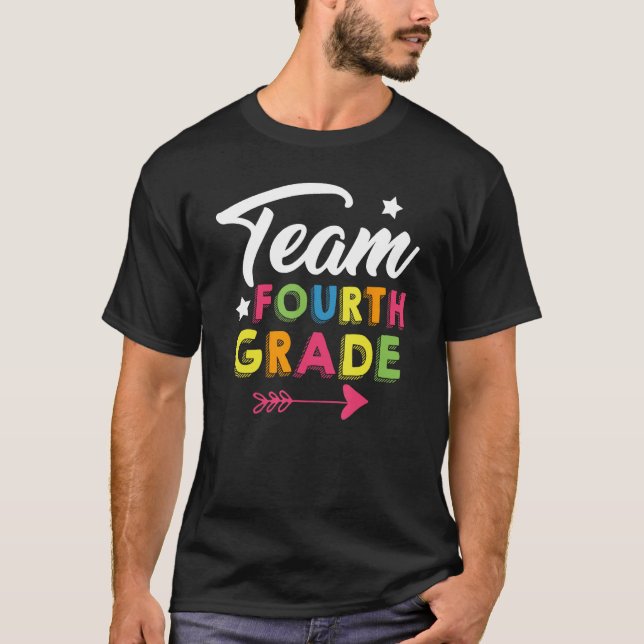 Team Fourth 4th Grade School Boy Girl Classroom Cu T-Shirt (Vorderseite)