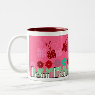 Team Fran Butterfly-Tasse Zweifarbige Tasse