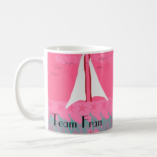Team Fran Sailboat-Tasse Kaffeetasse (Links)