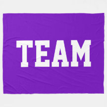 TEAM Fun Bold White Athletic Text On Bright Purple